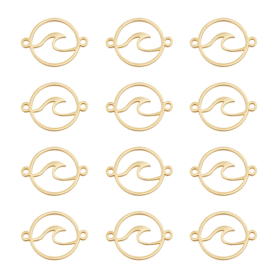 12шт 201 звенья из нержавеющей стали, ручная полировка, плоско-круглые