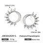 Луна с солнцем 304 серьги-гвоздики из нержавеющей стали, слева и справа