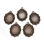 Alloy Pendant Cabochon Settings, Oval