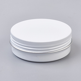 Round Aluminium Tin Cans, Aluminium Jar, Storage Containers for Cosmetic, Candles, Candies, with Screw Top Lid