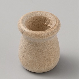 10Pcs Natural Wooden Bottle, for Painting Supplying