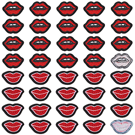 40шт. 2 стили, нашивки из полиэстера, компьютерная вышивка, тканевые нашивки, пришивные/приклеиваемые утюгом, аксессуары для костюма, аппликация