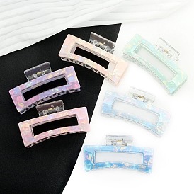 Acrylic Claw Hair Clips, Rectangle