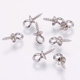 201 pendentifs à clous en acier inoxydable, pour des perles demi-drilled