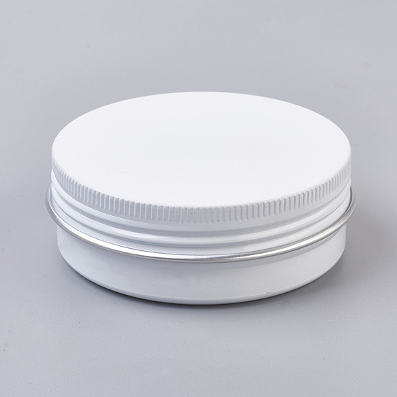 Round Aluminium Tin Cans, Aluminium Jar, Storage Containers for Cosmetic, Candles, Candies, with Screw Top Lid