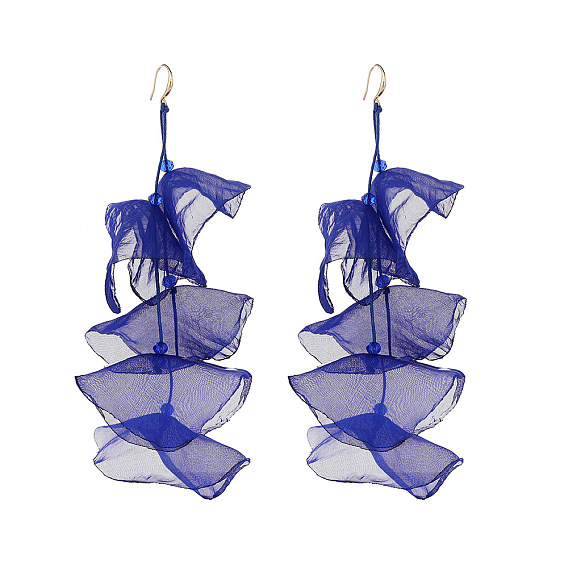 Bohemian Cloth Dangle Earrings for Women, Flower