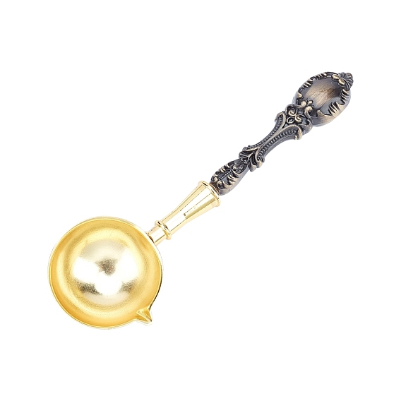 Brass Handle Wax Sealing Stamp Melting Spoon, for Wax Seal Stamp Melting Spoon Wedding Invitations Making