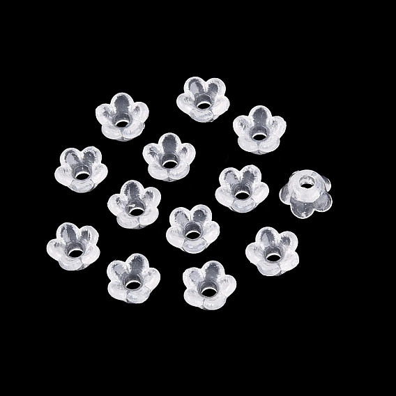 Transparent Acrylic Beads, Flower