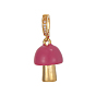 304 нержавеющей стальной эмали подвески, грибное очарование, ионное покрытие (ip), реальный 14 k позолоченный, долговечный