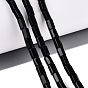 Natural Obsidian Beads Strands, Hexagonal Prism