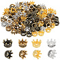 120 pièces 4 couleurs sertissage en alliage strass, Perles avec un grand trou   , couronne