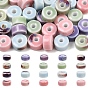 35шт 7 стили фарфоровые бусины ручной работы, плоско-круглые