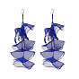 Bohemian Cloth Dangle Earrings for Women, Flower