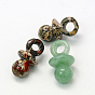Gemstone Pendants, 22x12mm, Hole: 3~4mm