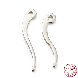 925 Sterling Silver Brass Earring Pins, Ear Stick with Hole, with S925 Stamp