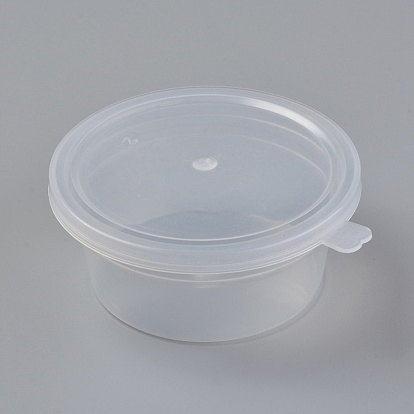 Plastic Bead Containers, Flat Round