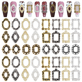 20 стили сплав кабошоны, ногтей декоративные аксессуары, форма рамы картины