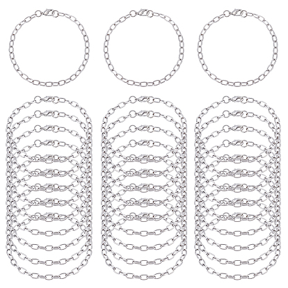 30Bracelets en chaîne de fer (pièces), avec fermoir pince de homard