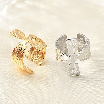 304 открытые манжеты из нержавеющей стали, ионное покрытие (ip), крест с вихрем