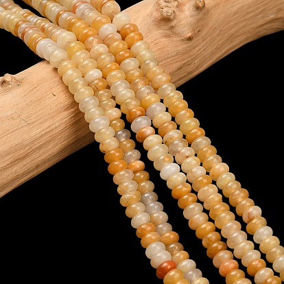 Природный Топаз нефрита бисер нитей, рондель