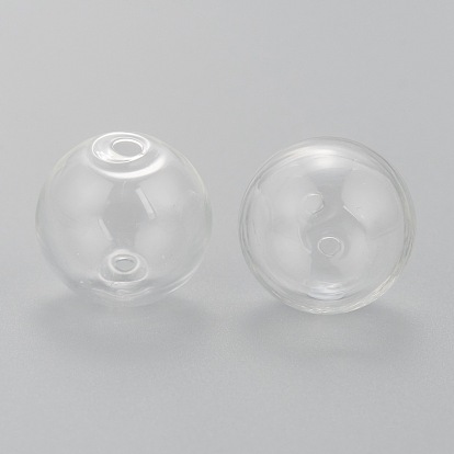 Handmade Blown Glass Globe Beads, Round