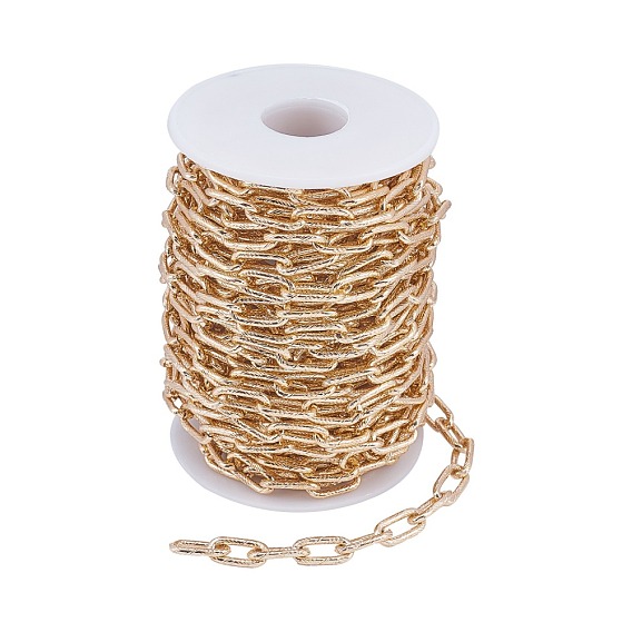 Aluminum Cable Chains, Textured, Unwelded, Oval