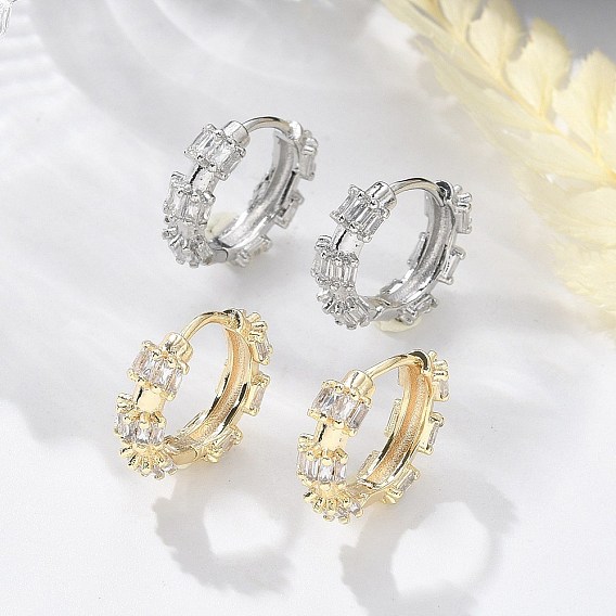 Серьги-кольца из латуни и стекла, кольцо