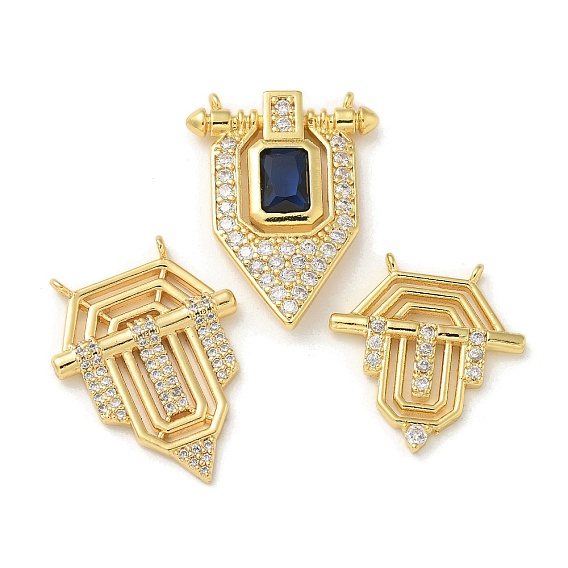 Латунные микропаве прозрачные подвески с фианитом, амулеты флага Девы Марии