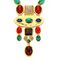 Bohemian Ethnic Style Colorful Crystal Glass Necklace Fashion Jewelry