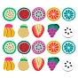 Handmade Polymer Clay Cabochons, Polymer Clay Slices for Nail Art & Phone Cases Cabochons, No Hole, Fruit
