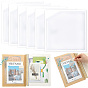Square PVC Self Adhesive Planner Pockets, Index Card Pockets with Sticky Paper Back