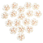 30шт. кабошоны из сплава и пластика, имитирующие жемчуг, со стразами, цветок