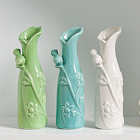 Mini Ceramic Floral Vases, Small Flower Bud Vases for Home Living Room Table, Wedding Centerpiece Decoration