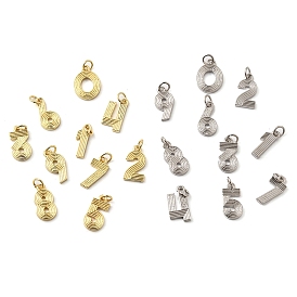 Латунные подвески, числовые прелести, долговечный, без свинца и без кадмия, стойки покрытие, с целью перехода в кольце