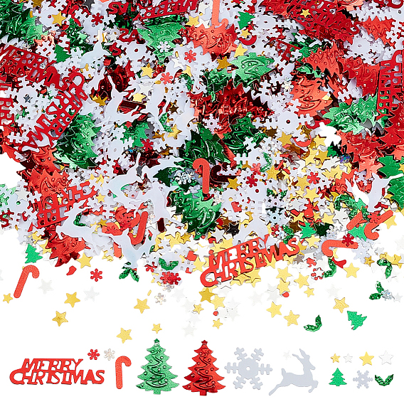 100g 2 стили ПВХ пластик пайетки конфетти, партийные украшения, на Рождество