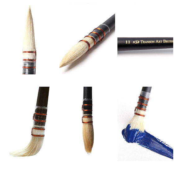 Кисть, насадка из козьей гривы с деревянной ручкой и красной медной проволокой, для акварельной живописи художник профессиональная живопись