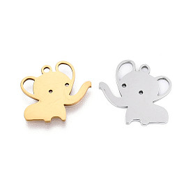 201 подвески из нержавеющей стали, Слон прелести, лазерная резка