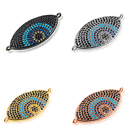 DIY evil eye rainbow jewelry CZ micro-inlaid zirconia Turkish connector DIY jewelry accessories