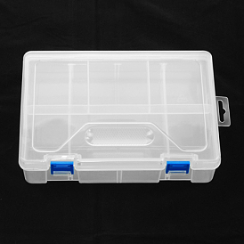 Plastic Bead Containers, 5 Compartments, Rectangle, 247x163x36mm, Compartment: 155x114~72x74mm