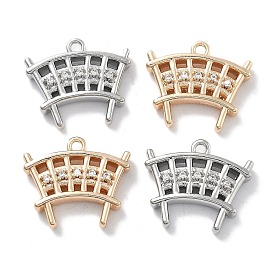 Brass Micro Pave Cubic Zirconia Charms, Net