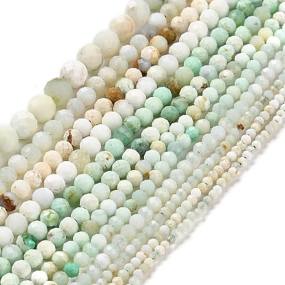 Естественный зеленый опал бисер нитей, граненые, круглые