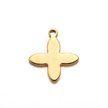304 Stainless Steel Tiny Cross Charms Ion Plating(IP), 13.5x11.5x1mm, Hole: 1mm