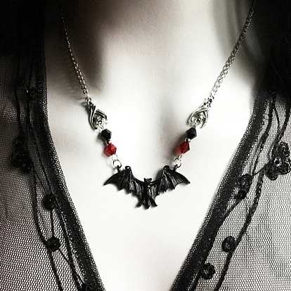 Collares colgantes de aleación de halloween, bate
