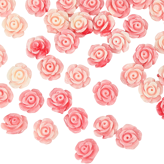 60 шт. синтетические ракушечные окрашенные бусины, цветок