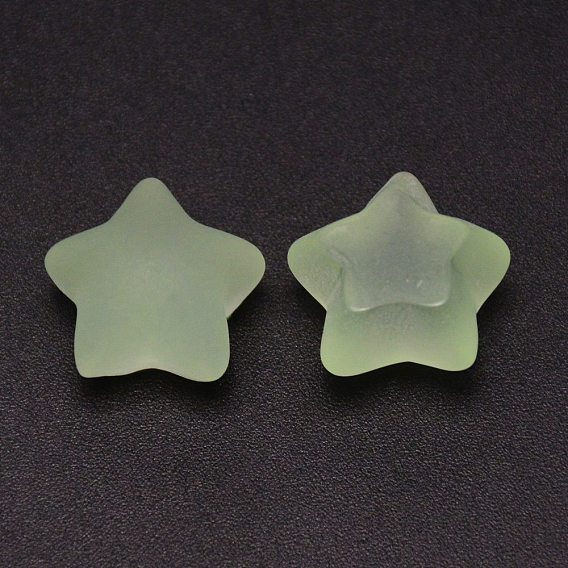 Frosted Resin Cabochons, Star