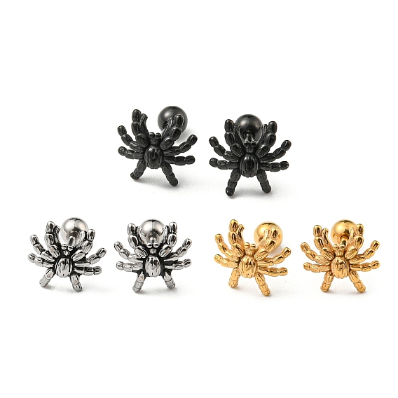 304 из нержавеющей стали серьги, хрящевые серьги, паук