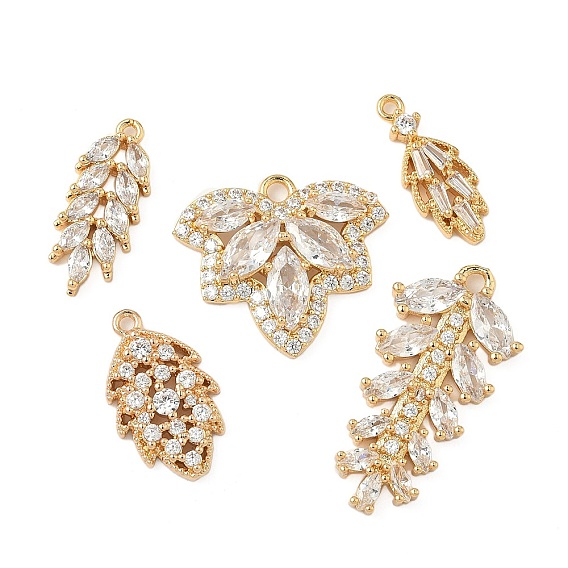 Латунные микро проложить кубического циркония подвески, лист