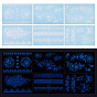 6 feuilles de papier lumineux autocollants de tatouage, rectangle