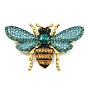 Брошь-булавка из сплава с пчелами и стразами, булавки для шалей для женщин, античное золото 