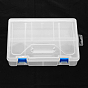 Plastic Bead Containers, 5 Compartments, Rectangle, 247x163x36mm, Compartment: 155x114~72x74mm